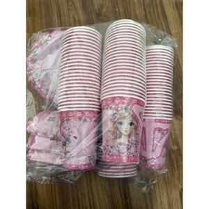 Girls Birthday Party Supplies Decorations Complete Set Plates, Cups‎